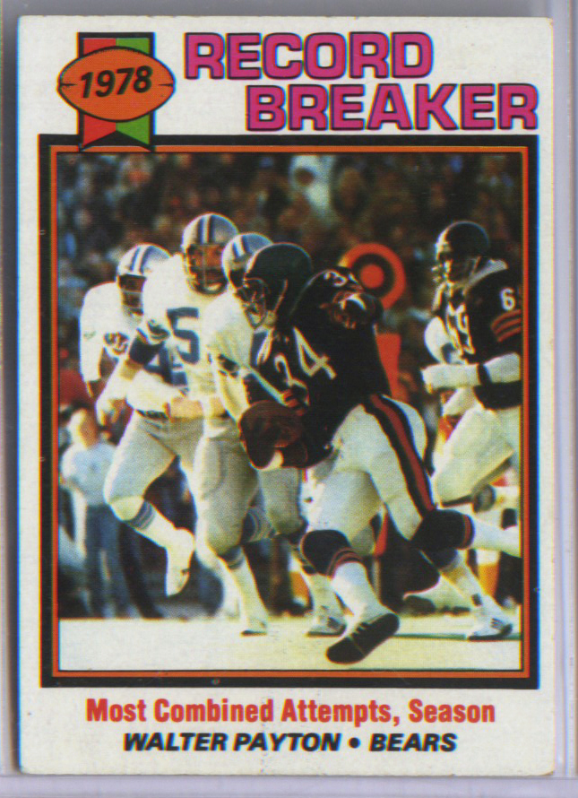 1979 Topps #335 Walter Payton RB/Most Combined/Attempts& Season product photo